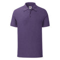 Violett Meliert - Front - Fruit of the Loom - "Iconic" Poloshirt für Herren