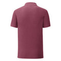 Heide Burgund - Back - Fruit of the Loom - "Iconic" Poloshirt für Herren