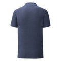 Marineblau Meliert - Back - Fruit of the Loom - "Iconic" Poloshirt für Herren