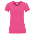 Fuchsia - Front - Fruit of the Loom - "Iconic 150" T-Shirt für Damen