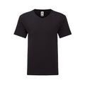 Schwarz - Front - Fruit of the Loom - "Iconic 150" T-Shirt V-Ausschnitt für Herren