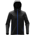 Schwarz-Azure Blau - Front - Stormtech - "Orbiter" Softshell-Hoodie für Herren