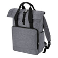 Grau meliert - Front - Bagbase - Laptop-Tasche, Roll Top