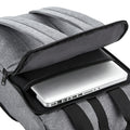 Grau meliert - Back - Bagbase - Laptop-Tasche, Roll Top