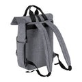 Grau meliert - Side - Bagbase - Laptop-Tasche, Roll Top