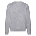 Grau meliert - Back - Fruit of the Loom - "Premium" Sweatshirt für Herren  angesetzte Ärmel