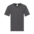 Hellgrau - Front - Fruit of the Loom - "Original" T-Shirt V-Ausschnitt für Herren