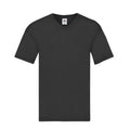 Schwarz - Front - Fruit of the Loom - "Original" T-Shirt V-Ausschnitt für Herren