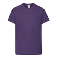 Violett - Front - Fruit of the Loom - "Original" T-Shirt für Kinder