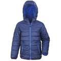 Marineblau-Königsblau - Front - Result Core - Steppjacke für Kinder