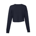 Marineblau - Back - Bella + Canvas - Fleece-Oberteil kurz geschnitten für Damen