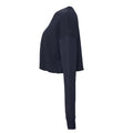 Marineblau - Side - Bella + Canvas - Fleece-Oberteil kurz geschnitten für Damen