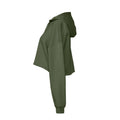 Militärgrün - Side - Bella + Canvas - Kurzes Hoodie für Damen