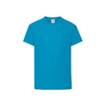 Azure Blau - Front - Fruit of the Loom - "Original" T-Shirt für Kinder