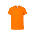 Orange - Front - Fruit of the Loom - "Original" T-Shirt für Kinder