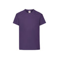 Violett - Front - Fruit of the Loom - "Original" T-Shirt für Kinder