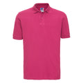 Fuchsie - Front - Russell Herren Polo-Shirt, Kurzarm