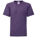 Violett - Front - Fruit of the Loom - "Iconic" T-Shirt für Kinder