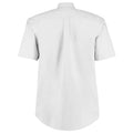 Weiß - Back - Kustom Kit Corporate Oxford Herren Hemd, Kurzarm