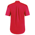 Rot - Back - Kustom Kit Corporate Oxford Herren Hemd, Kurzarm