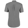 Silbergrau - Back - Kustom Kit Corporate Oxford Herren Hemd, Kurzarm