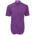 Rot - Lifestyle - Kustom Kit Corporate Oxford Herren Hemd, Kurzarm