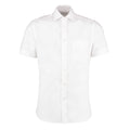 Weiß - Front - Kustom Kit Premium Herren Hemd, Kurzarm, bügelfrei
