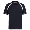 Marineblau-Weiß - Front - Kustom Kit Oak Hill Herren Polo-Shirt, Kurzarm