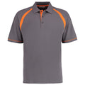 Kohle-Orange - Front - Kustom Kit Oak Hill Herren Polo-Shirt, Kurzarm