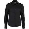 Schwarz - Front - Kustom Kit Corporate Oxford Bluse, Langarm