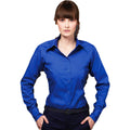 Royalblau - Lifestyle - Kustom Kit Corporate Oxford Bluse, Langarm