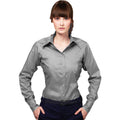 Silbergrau - Side - Kustom Kit Corporate Oxford Bluse, Langarm