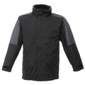 Schwarz-Grau - Front - Regatta Defender III Herren Multifunktionsjacke, wasserabweisend, winddicht