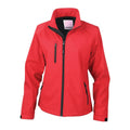 Rot - Front - Result Damen La Femma® Softshell-Jacke, 2-lagig, atmungsaktiv, winddicht