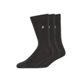 Schwarz - Front - French Connection - "Waterfall" Socken für Herren-Damen Unisex(3er-Pack)