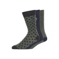 Marineblau-Dunkelgrün - Front - French Connection - Socken für Herren(3er-Pack)