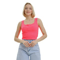 Neon-Pink - Front - Lookus - "Mercan" Kurzes Top für Damen