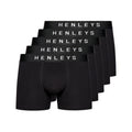 Schwarz - Front - Henleys - "Coalink" Boxershorts für Herren(5er-Pack)