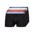 Schwarz - Front - Henleys - "Blackiris" Boxershorts für Herren(5er-Pack)