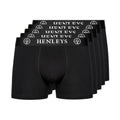 Schwarz - Front - Henleys - "McBlacken" Boxershorts für Herren(5er-Pack)