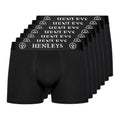 Schwarz - Front - Henleys - "McBlacken" Boxershorts für Herren(7er-Pack)