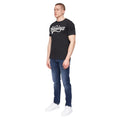 Schwarz - Side - Henleys - "Scripthen" T-Shirt für Herren