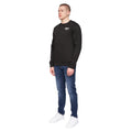 Schwarz - Side - Henleys - "Scripthen" Sweatshirt Rundhalsausschnitt für Herren