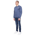 Tiefblau - Side - Henleys - "Scripthen" Sweatshirt Rundhalsausschnitt für Herren