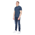 Tiefblau - Side - Henleys - "Moorehen" Poloshirt für Herren