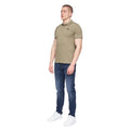 Oliv - Side - Henleys - "Moorehen" Poloshirt für Herren