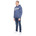 Tiefblau - Side - Henleys - "Scripthen" Kapuzenpullover für Herren