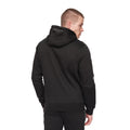 Schwarz - Back - Henleys - "Tapehen" Kapuzenpullover für Herren