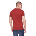 Tiefes Rot - Back - Henleys - "Henflare" Poloshirt für Herren