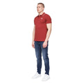 Tiefes Rot - Side - Henleys - "Henflare" Poloshirt für Herren